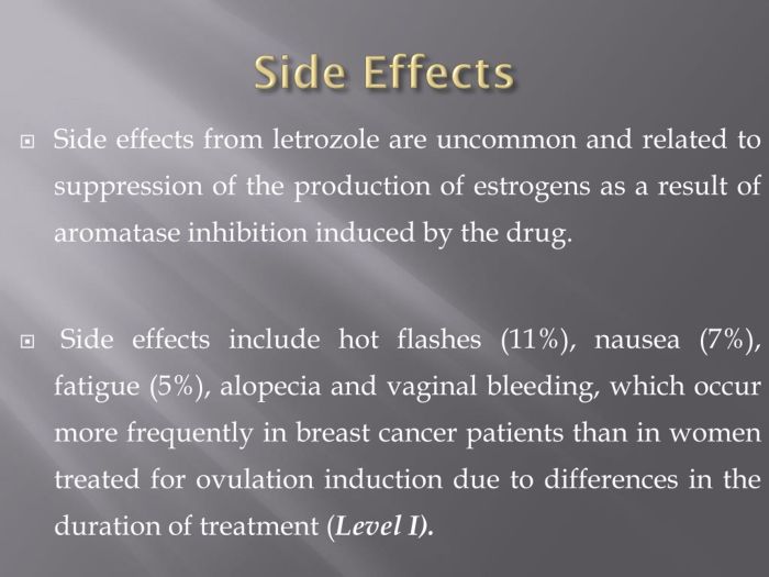 Letrozole side effects